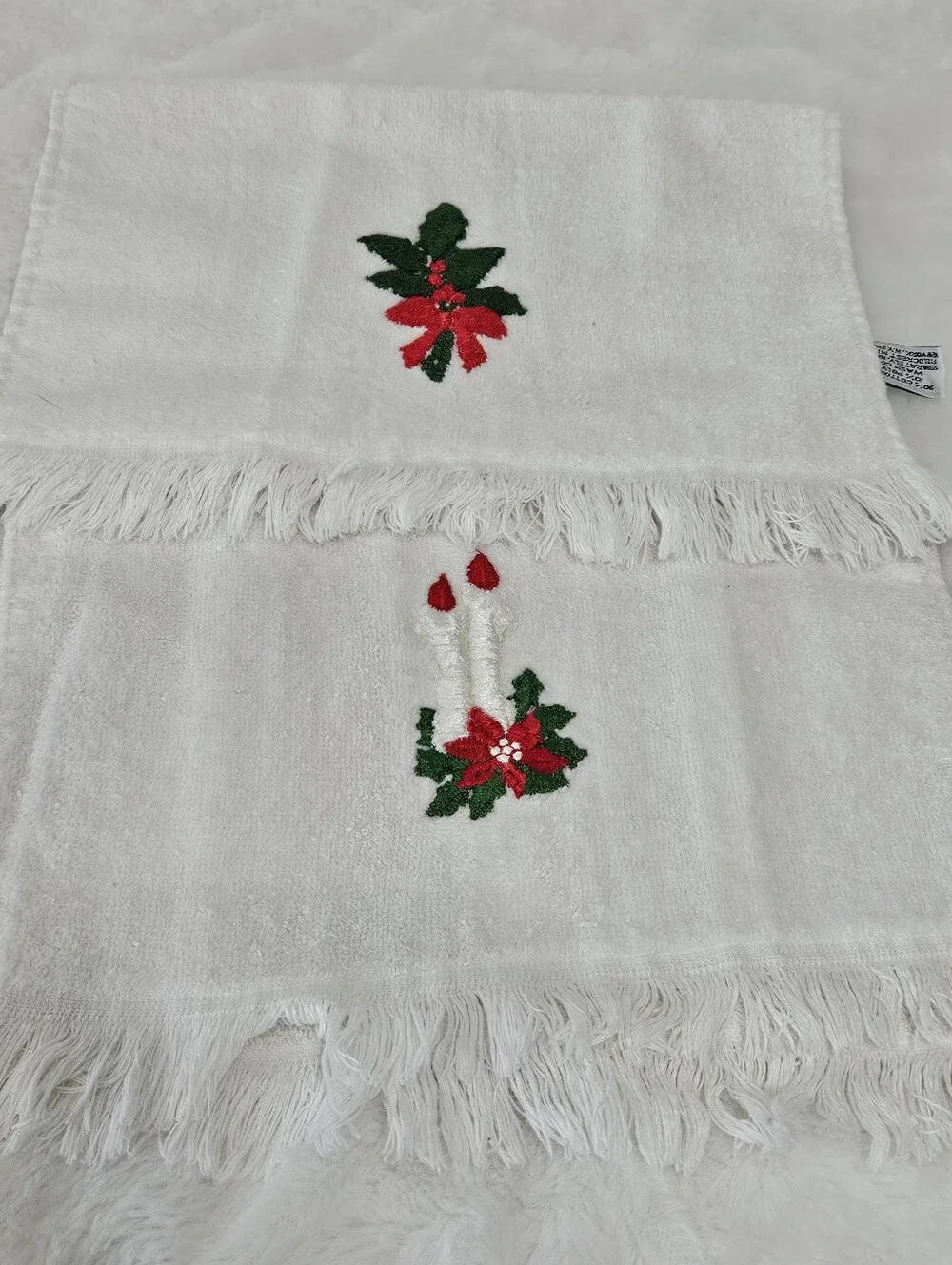16 Christmas Themed Small Kitchen Bathroom Hand Towels with Various Embroidered